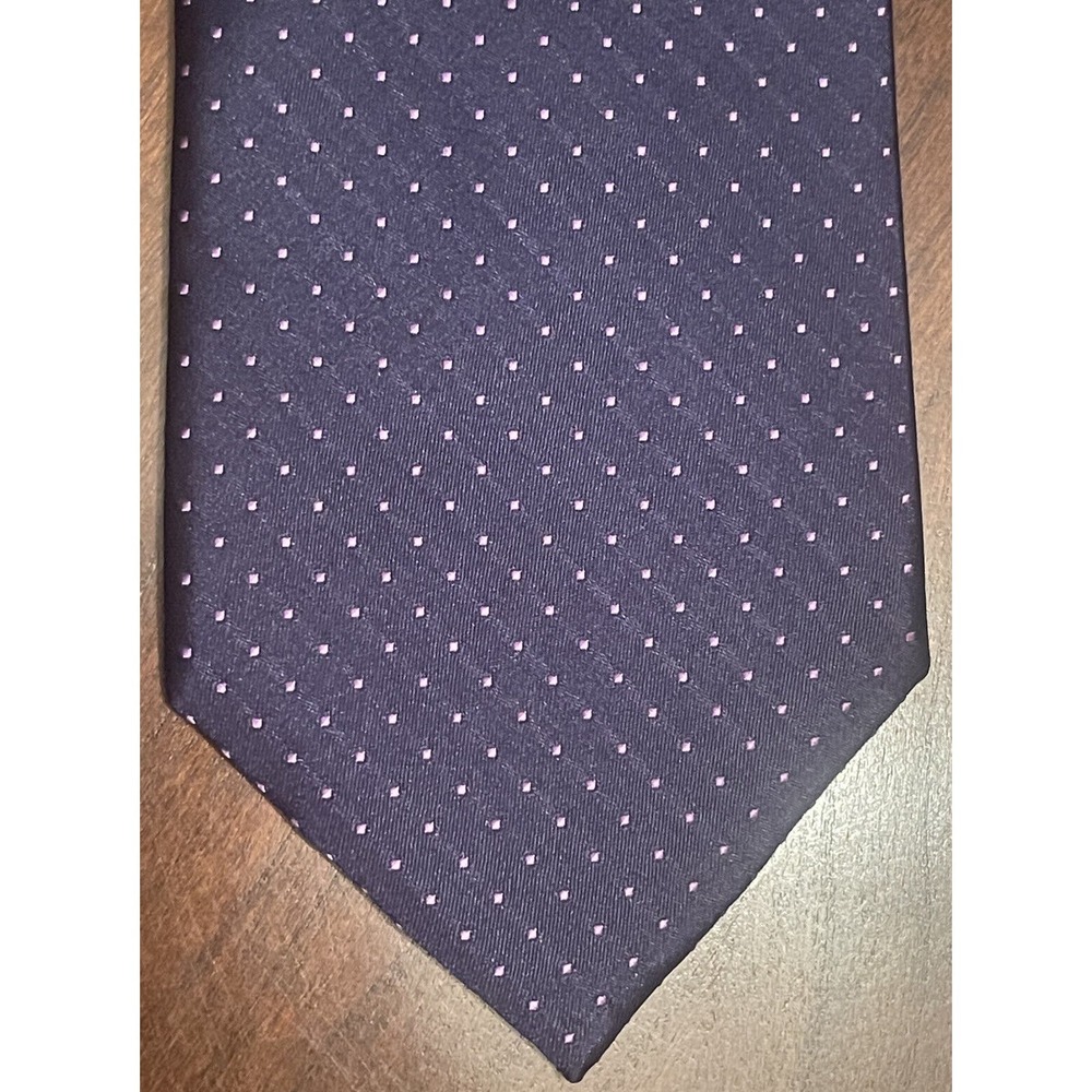 Van Heusen Blue Purple 100% Silk Men’s Neck Tie Made In China